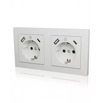 ICY BOX IB-MPS4200W-PD Steckdose Typ F + USB A + USB C Weiß