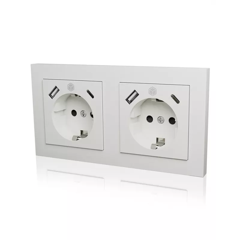 ICY BOX IB-MPS4200W-PD Steckdose Typ F + USB A + USB C Weiß