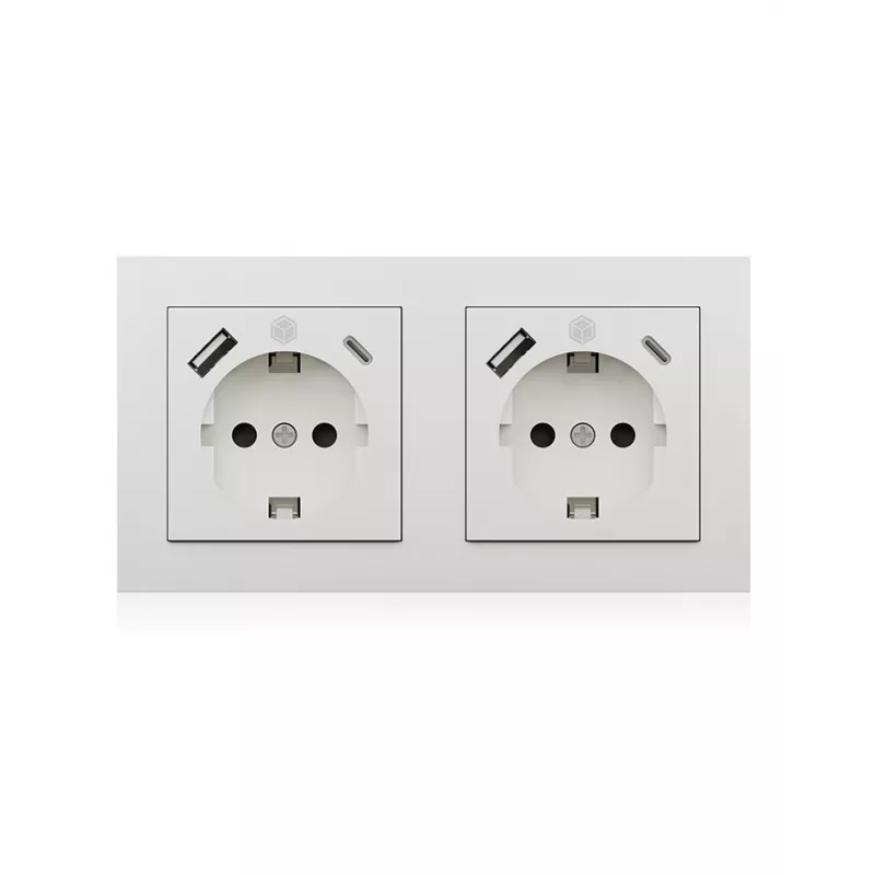 ICY BOX IB-MPS4200W-PD Steckdose Typ F + USB A + USB C Weiß