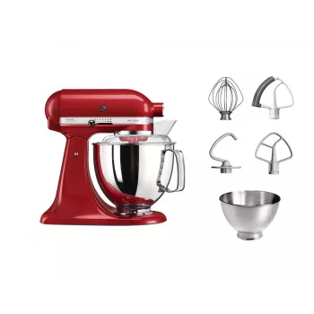 Küchenmaschine KitchenAid Artisan 5KSM175PS — 300 W, 4,8 l Edelstahlschüssel, Rot