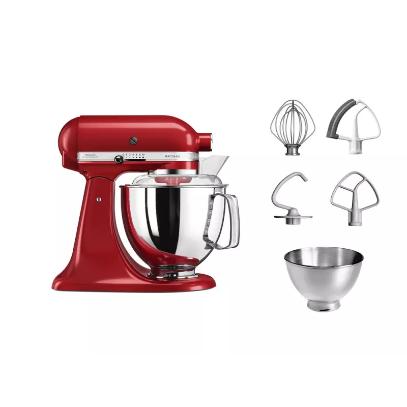 Küchenmaschine KitchenAid Artisan 5KSM175PS — 300 W, 4,8 l Edelstahlschüssel, Rot
