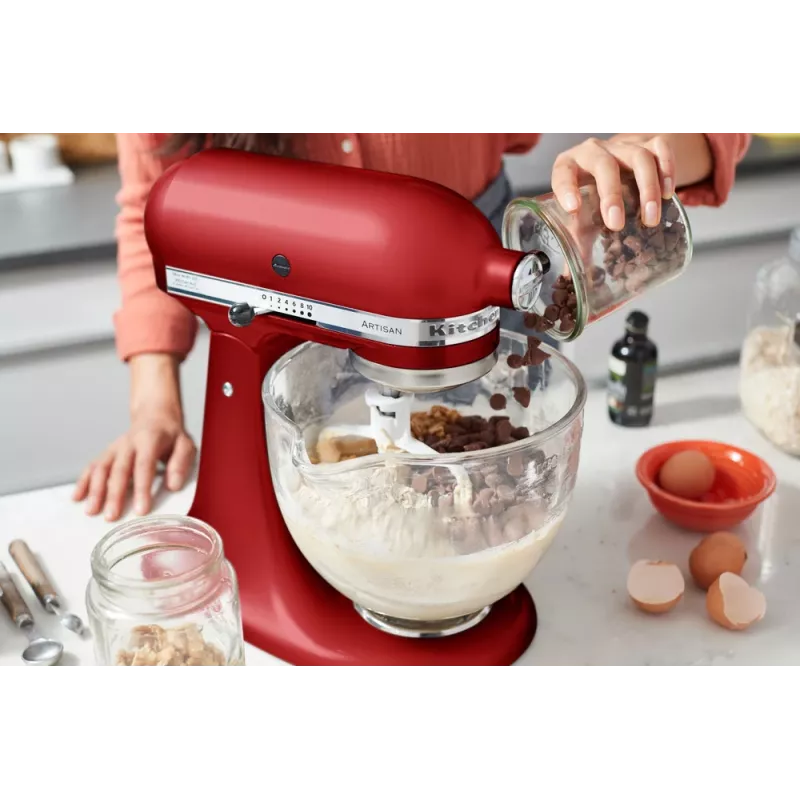 Küchenmaschine KitchenAid Artisan 5KSM175PS — 300 W, 4,8 l Edelstahlschüssel, Rot