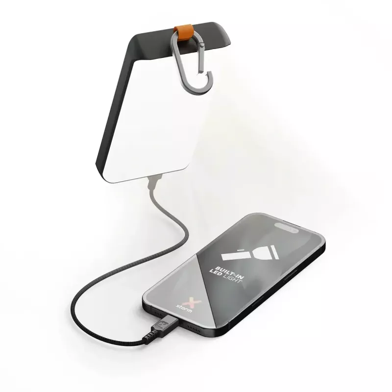 Powerbank Xtorm XG2S101 — 10000 mAh LiPo, 30 W, USB‑C + USB‑A, Grau/Schwarz/Orange