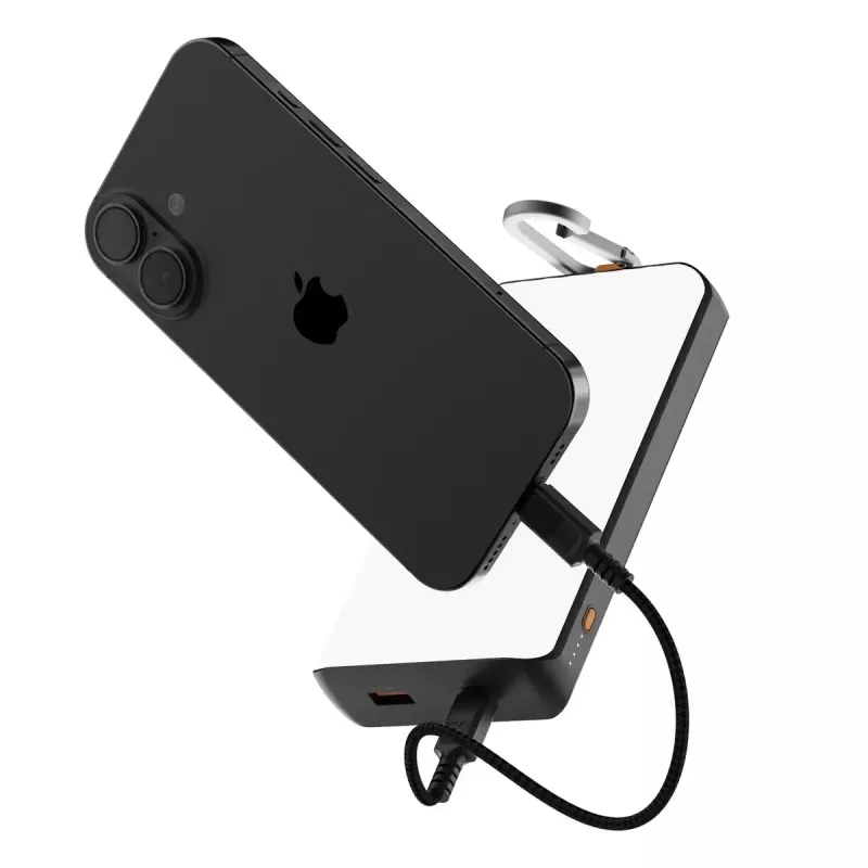 Powerbank Xtorm XG2S101 — 10000 mAh LiPo, 30 W, USB‑C + USB‑A, Grau/Schwarz/Orange