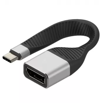 Techly ICOC-USBC-DP12 Videokabel-Adapter 0,131 m USB Type-C DisplayPort Schwarz