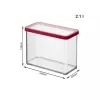 Vorratsdose rotho LOFT 2,1 L rechteckig transparent 100×200×142 mm, Technopolymer
