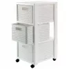 Shelf rotho Country Kunststoff-Regalschrank 3-Schubladen, weiß, 71,2×32,5×37,5 cm, technopolymer, Rollen