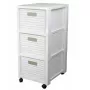 Shelf rotho Country Kunststoff-Regalschrank 3-Schubladen, weiß, 71,2×32,5×37,5 cm, technopolymer, Rollen