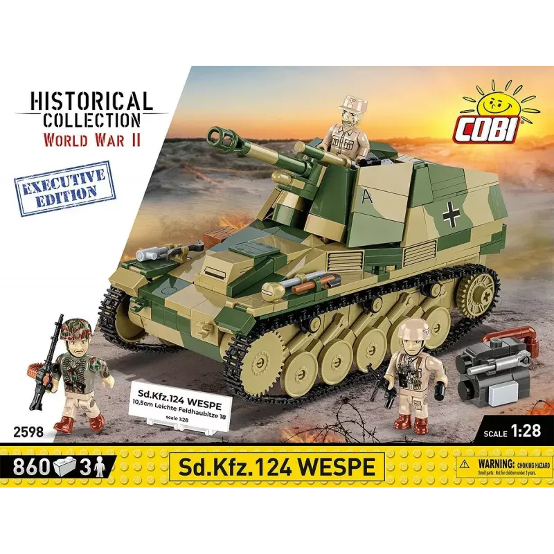 Cobi Blocks SD.KFZ.124 Wespe Modellbausatz, 860 Blöcke