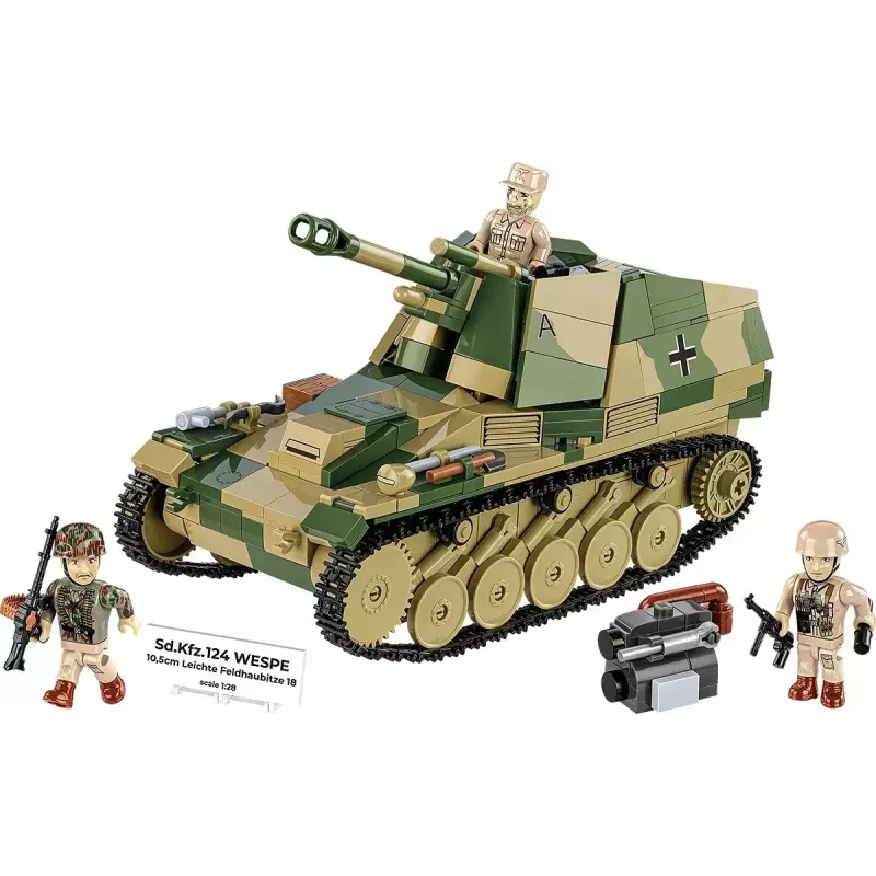 Cobi Blocks SD.KFZ.124 Wespe Modellbausatz, 860 Blöcke