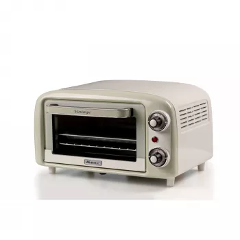 Ariete 3919 Elektro-Mini-Backofen Vintage, 800 W, 10 l Fassungsvermögen, Doppelverglasung, Retro, Beige