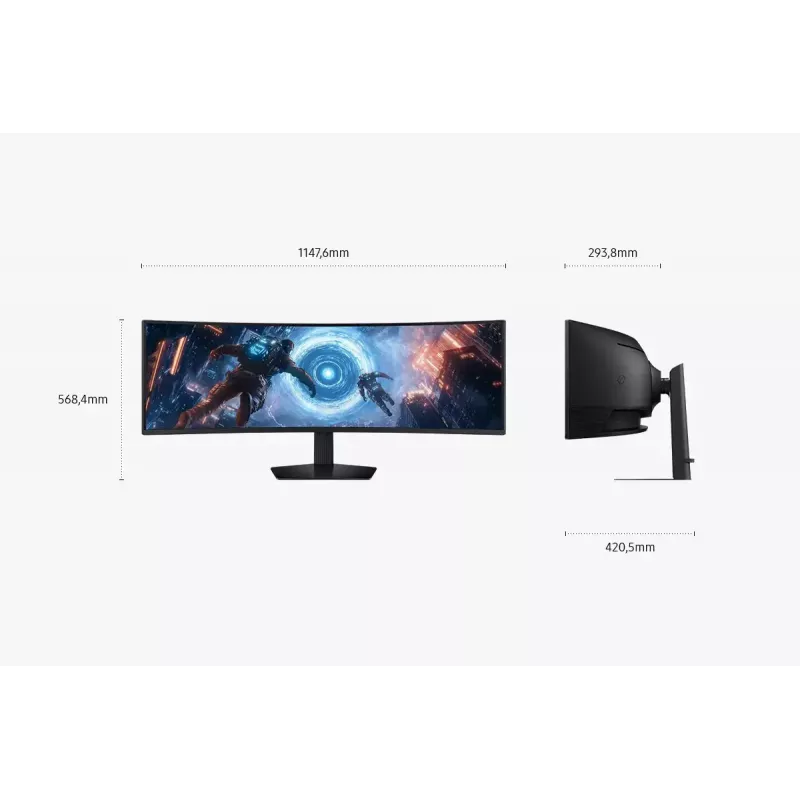 Samsung S49FG912EU Computermonitor 124,5 cm (49 Zoll) 5120 x 1440 Pixel Dual QHD LCD Schwarz