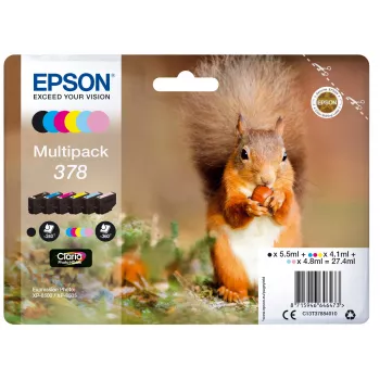 Tintenpatronen-Set Epson C13T37884010 Schwarz Cyan HellCyan HellMagenta Magenta Gelb