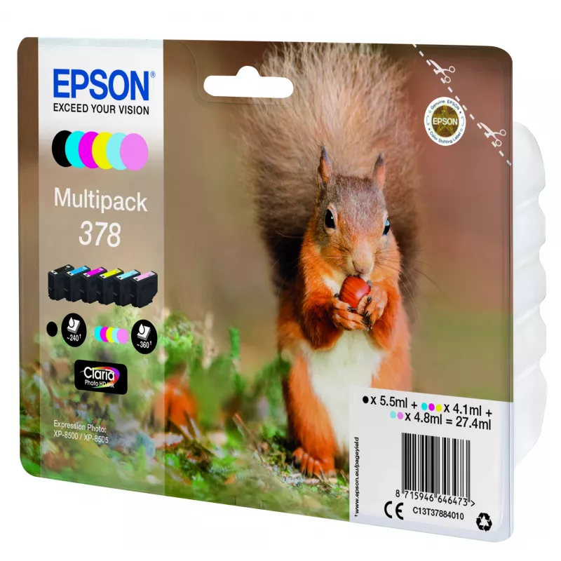 Tintenpatronen-Set Epson C13T37884010 Schwarz Cyan HellCyan HellMagenta Magenta Gelb