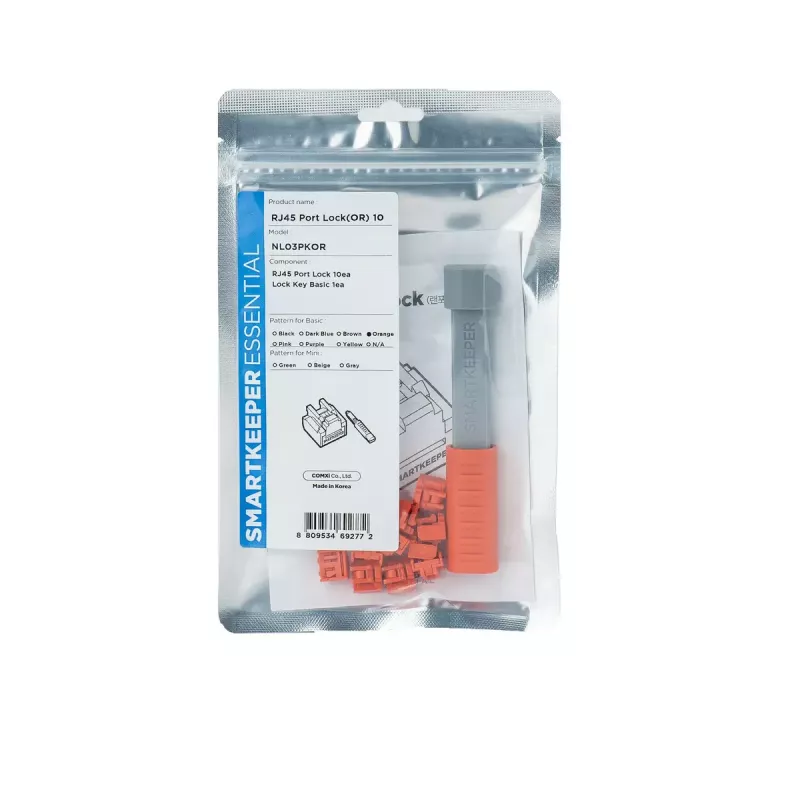 Port-Blocker + Schlüssel Smartkeeper NL03PKOR RJ-45 Orange 10 Stück