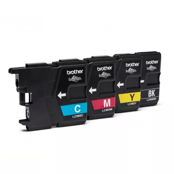 Brother LC985VALBPDR Tintenpatrone 4 Stück Original Schwarz, Cyan, Magenta, Gelb