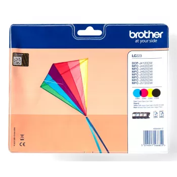 Brother LC223VALBPDR Tintenpatrone 4 Stk. Original Schwarz, Cyan, Magenta, Gelb