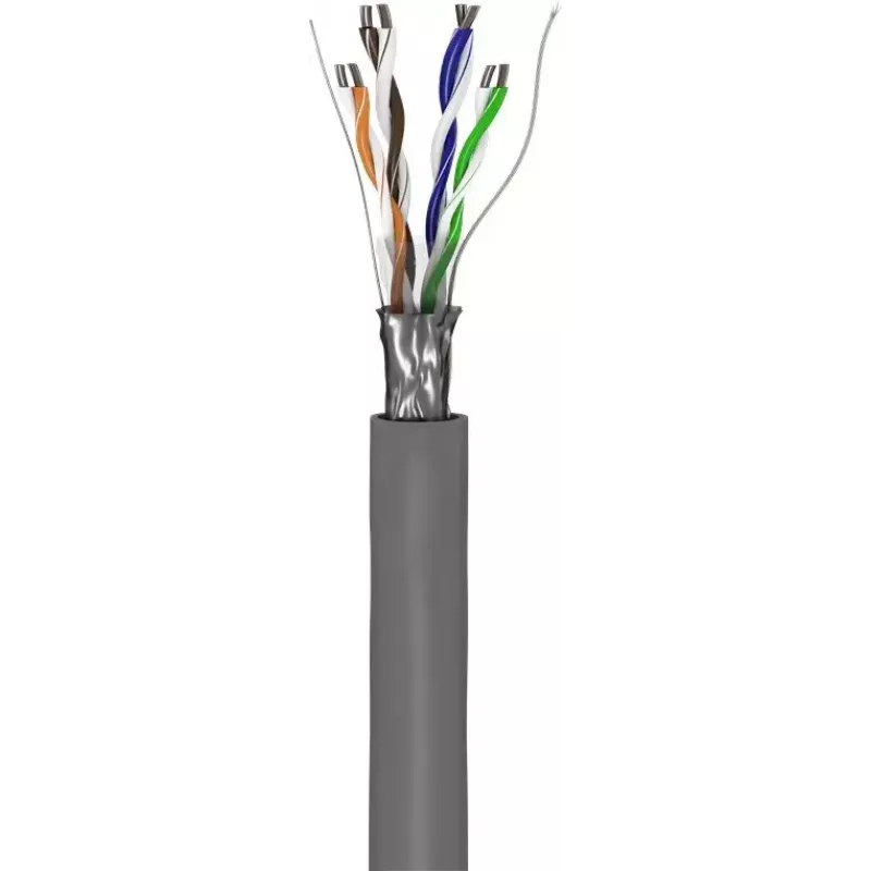 Netzwerkkabel Goobay CAT 5e F/UTP Grau 100m