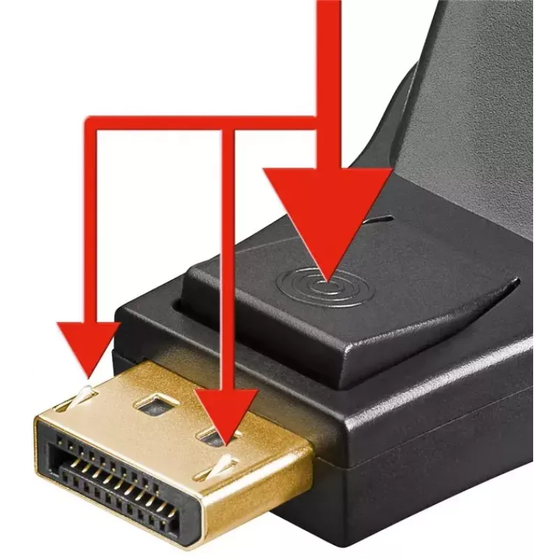 Goobay DisplayPort/DVI-D Adapter 1.1 vergoldet Schwarz