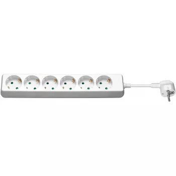 Goobay 6-fach Steckdosenleiste 1,5 m weiß 6 AC-Steckdosen 3500 W