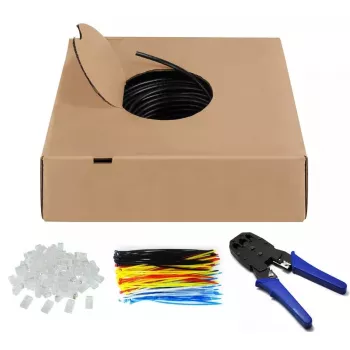 Netzwerkkabel Goobay 94399 U/UTP Cat6 305 m Schwarz