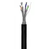 Netzwerkkabel Goobay CAT 6 Outdoor S/FTP 100 m Schwarz