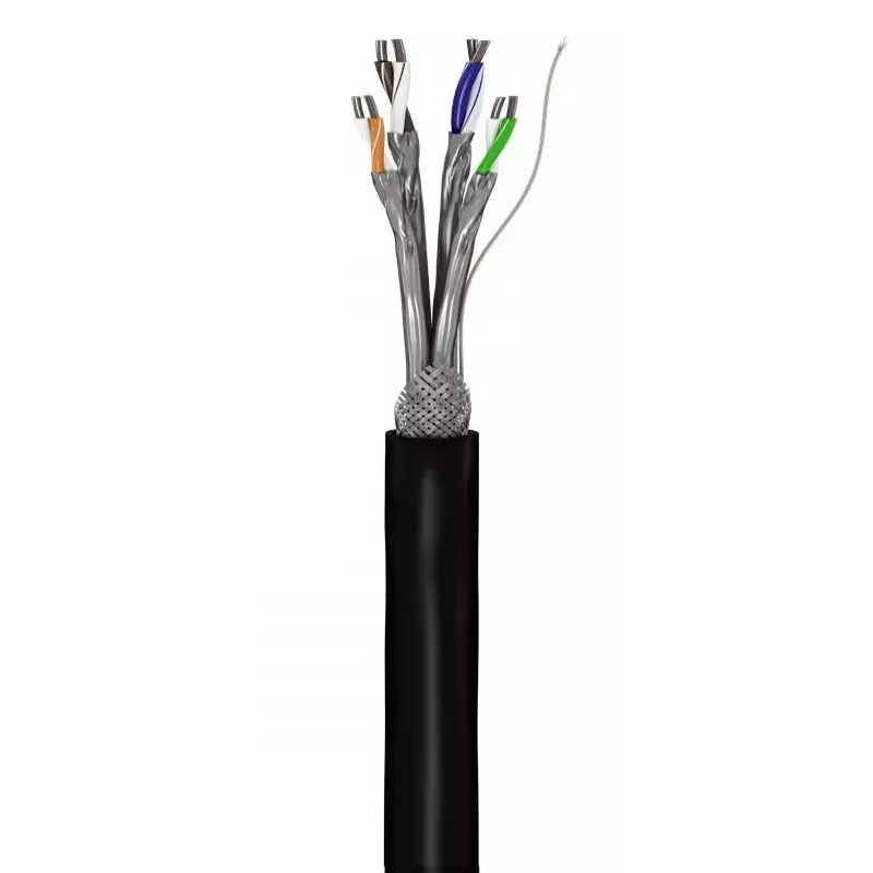Netzwerkkabel Goobay CAT 6 Outdoor S/FTP 100 m Schwarz