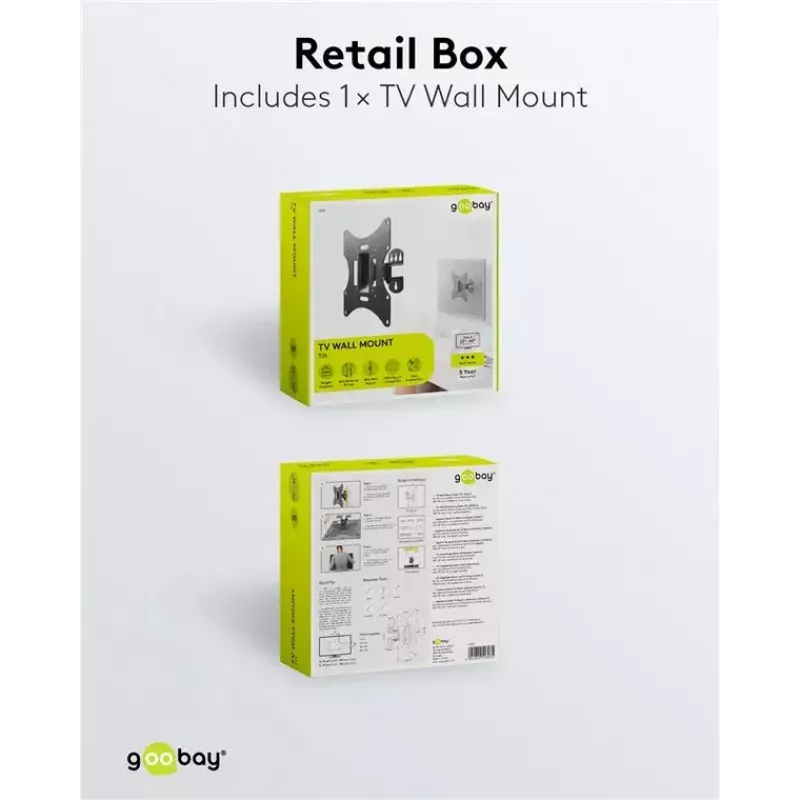 TV-Wandhalterung Basic Tilt Goobay 51893