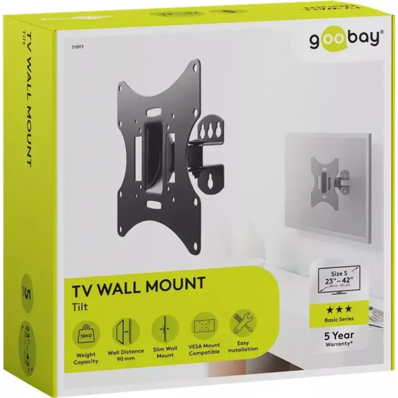 TV-Wandhalterung Basic Tilt Goobay 51893