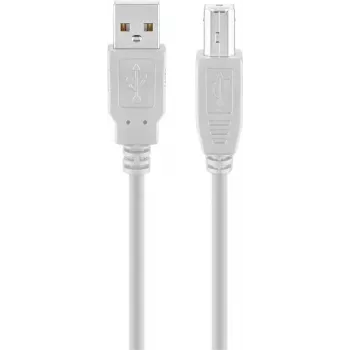Goobay USB 2.0 Hi-Speed Kabel grau 5 m USB A auf USB B 0,48 Gbit/s