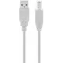 Goobay USB 2.0 Hi-Speed Kabel grau 5 m USB A auf USB B 0,48 Gbit/s