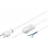 Goobay Kabel mit Eurostecker zur Montage - mit Schalter 1,5 m Weiß