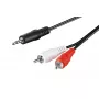 Audiokabel Goobay 51652 10m 3,5mm auf 2 x RCA Schwarz