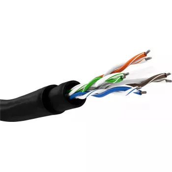 Netzwerkkabel Goobay CAT 6 Outdoor U/UTP 100m Schwarz