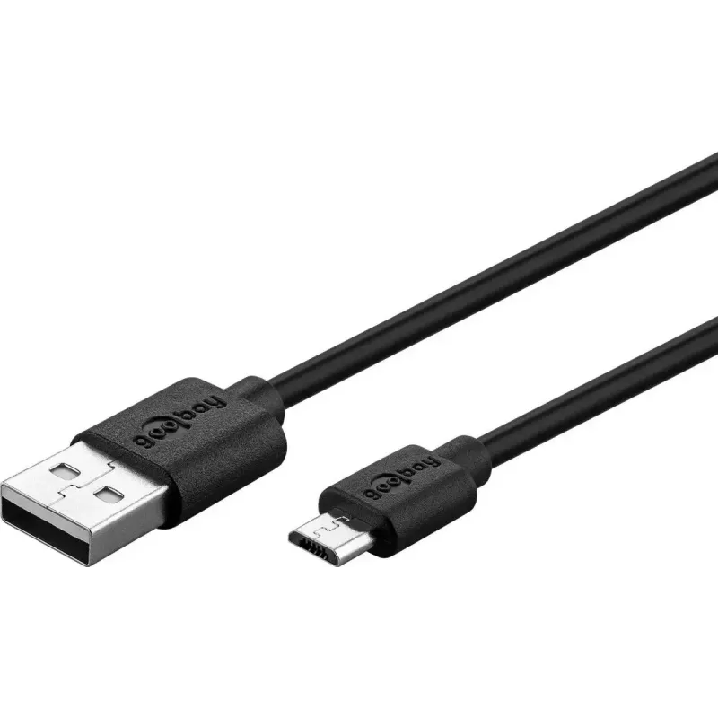 Goobay Micro-USB Schnelllade- und Synchronisationskabel 1 m USB 2.0 Schwarz