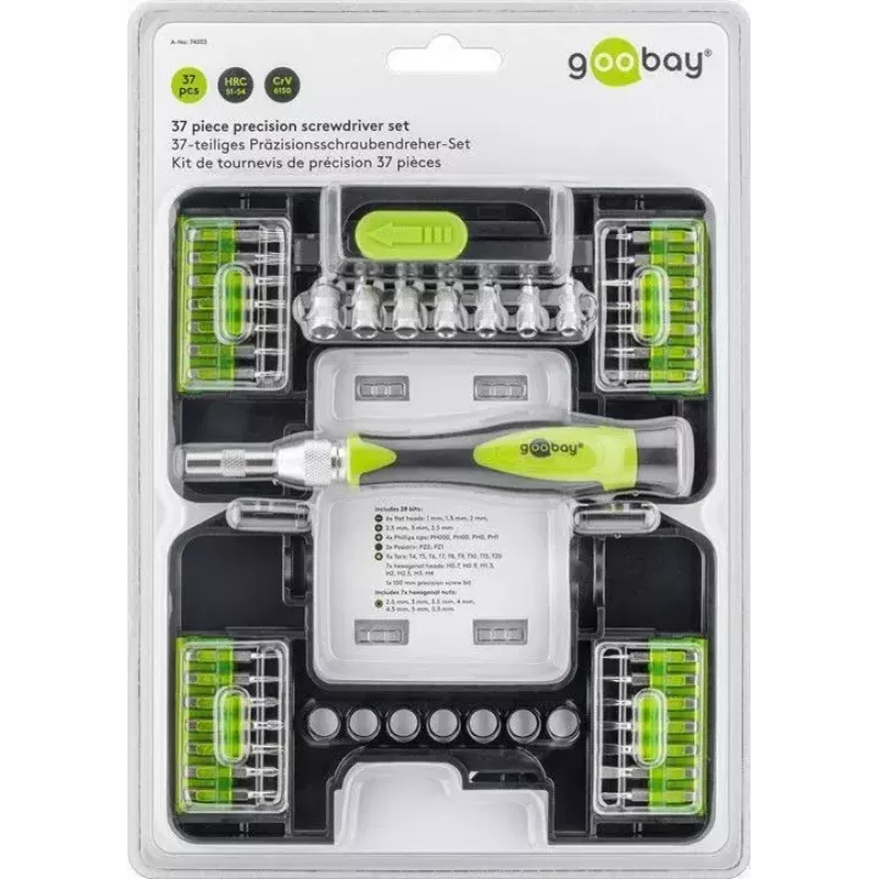 Präzisionsschraubendreher-Set Goobay 74003 manueller Schraubendreher