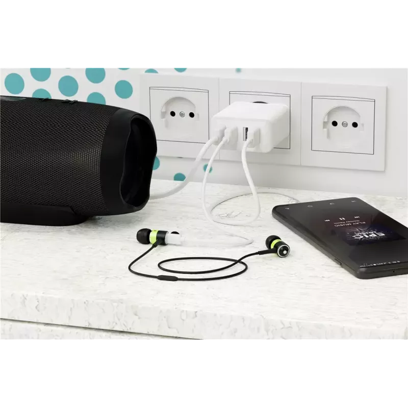 Indoor-Ladegerät Wentronic 44962 Universal Weiß 4 USB-Anschlüsse 5V