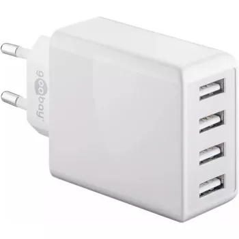 Indoor-Ladegerät Wentronic 44962 Universal Weiß 4 USB-Anschlüsse 5V