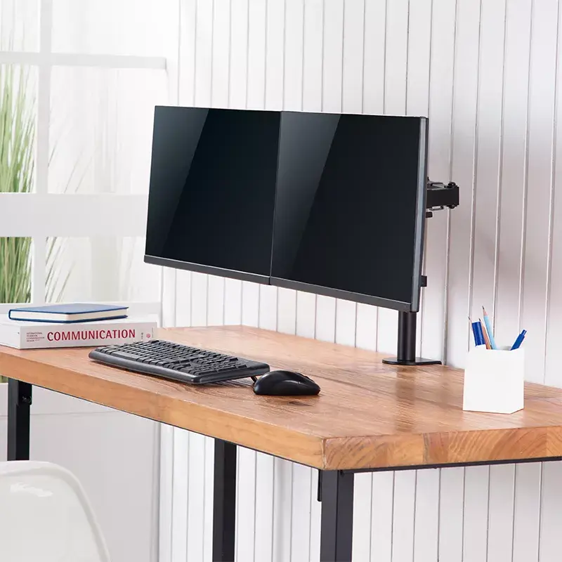 Monitorhalterung LogiLink BP0098 32 Zoll Schreibtisch Schwarz