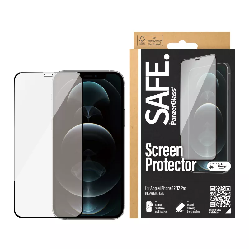 PanzerGlass SAFE. by ® Displayschutzfolie iPhone 12 | 12 Pro | Edge-to-Edge