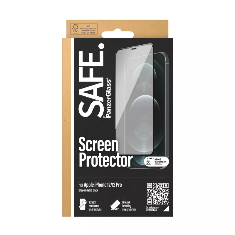 PanzerGlass SAFE. by ® Displayschutzfolie iPhone 12 | 12 Pro | Edge-to-Edge