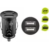 Goobay Dual-USB Kfz-Ladeadapter 24 W Schwarz Schnellladung Überstromschutz
