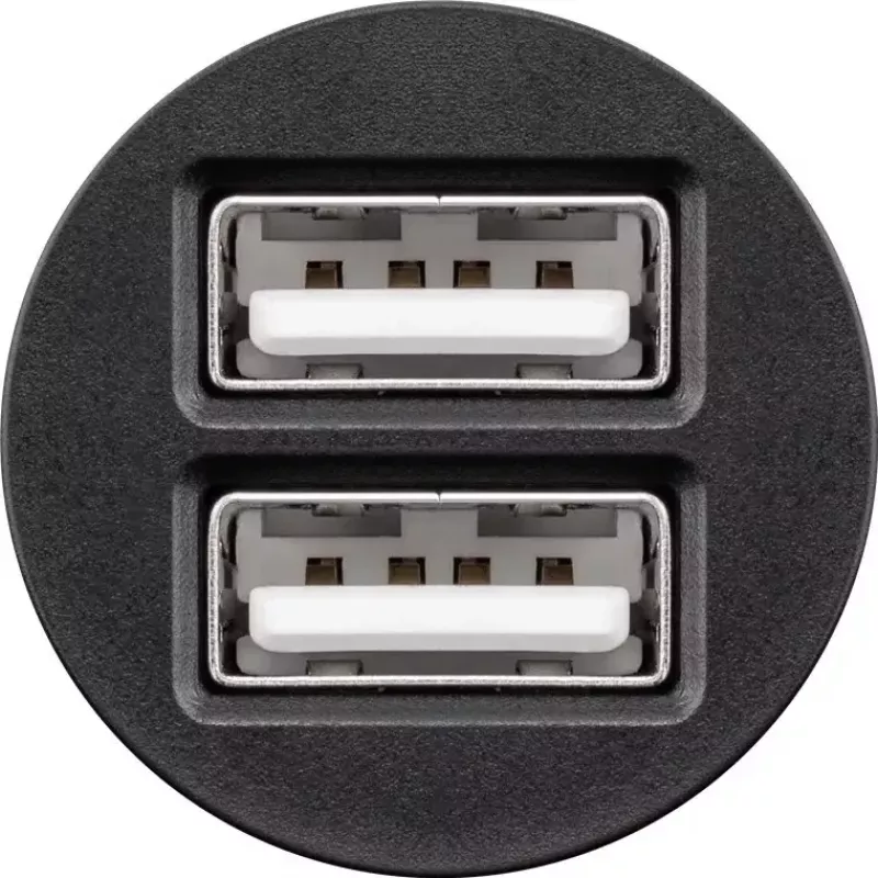 Goobay Dual-USB Kfz-Ladeadapter 24 W Schwarz Schnellladung Überstromschutz