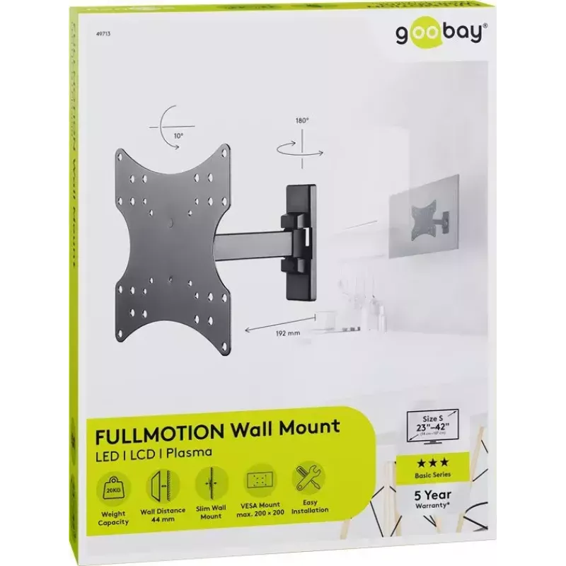 TV-Halterung Goobay 49713 106,7 cm (42 Zoll) Schwarz