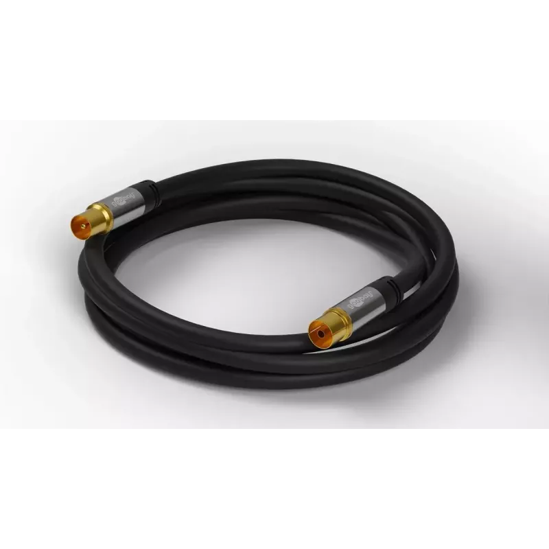 Koaxialkabel Goobay 70378 3 m Schwarz Stecker auf Buchse