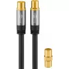 Koaxialkabel Goobay 70378 3 m Schwarz Stecker auf Buchse