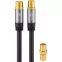 Koaxialkabel Goobay 70378 3 m Schwarz Stecker auf Buchse