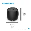 HP Black Bluetooth Speaker 360, Kabel & Drahtlos, Mono tragbarer Lautsprecher, Schwarz, Zylinder, Tasten, Universal