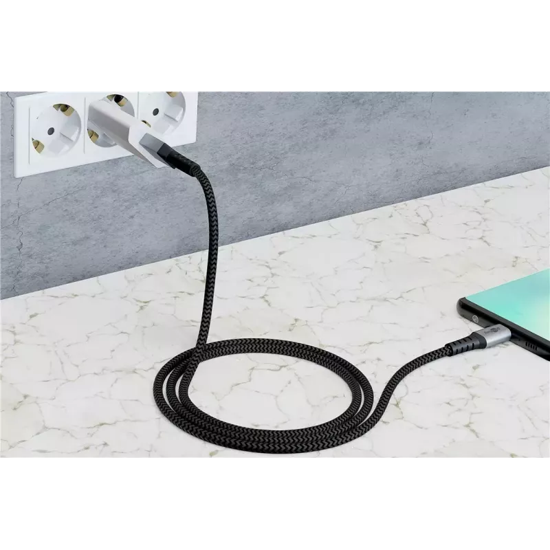 USB-Kabel Wentronic 49295 USB 2.0 0,5 m USB C USB A Schwarz Grau