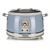 Ariete 2904 Reiskocher - Elektrischer Reiskocher mit Keramiktopf - Selbstgemachtes Sushi - Multikocher - Vintage Line - 3,5 L - 650 W - Blau